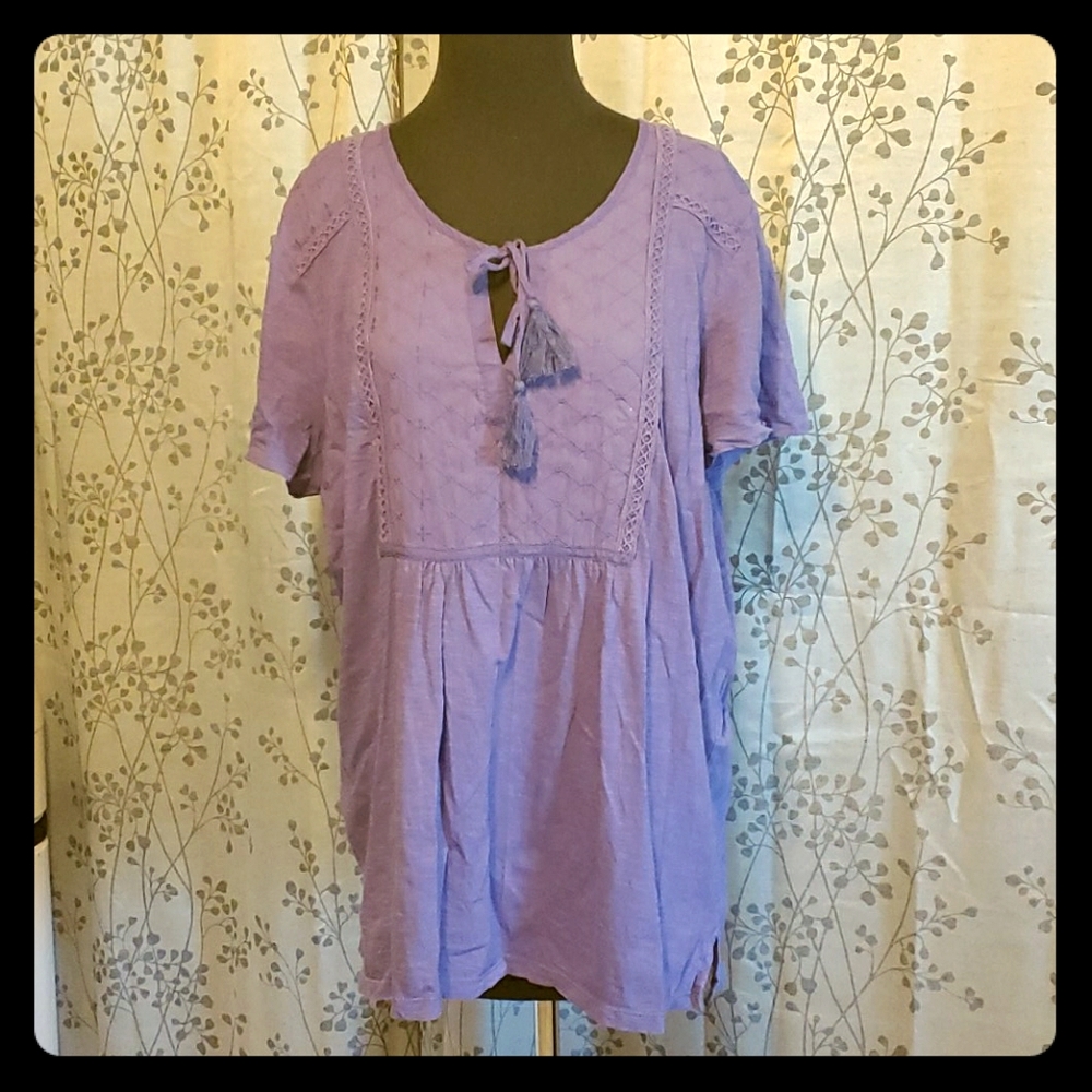 Purple Erika Blouse Top